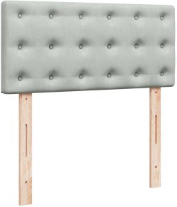 vidaXL Rama łóżka otomana z materacem, szara, 100x200 cm, aksamit 9