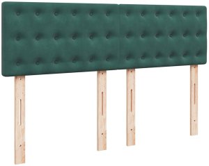 vidaXL Rama łóżka otomana z materacem, zielona, 140x190 cm, aksamit 9