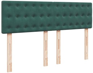 vidaXL Rama łóżka otomana z materacem, zielona, 140x200cm, aksamit 10
