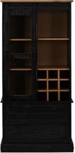 vidaXL Szafka na wino HALDEN z półkami na wino i drzwiami przesuwnymi 3