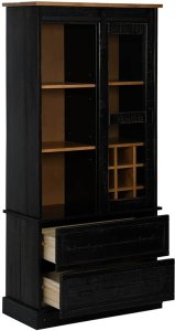 vidaXL Szafka na wino HALDEN z półkami na wino i drzwiami przesuwnymi 4