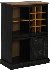 vidaXL Szafka na wino HALDEN z półkami na wino i drzwiami przesuwnymi 2