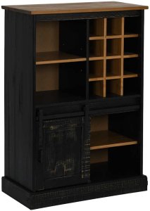 vidaXL Szafka na wino HALDEN z półkami na wino i drzwiami przesuwnymi 3