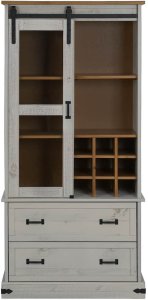 vidaXL Szafka na wino HALDEN z półkami na wino i drzwiami przesuwnymi 3