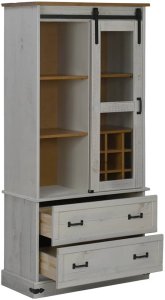 vidaXL Szafka na wino HALDEN z półkami na wino i drzwiami przesuwnymi 4