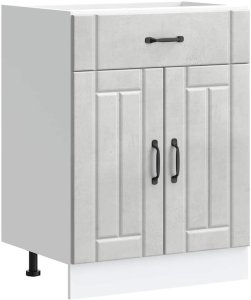 vidaXL Szafka kuchenna dolna „Lucca" Betonowa szarość Drewno klejone 2