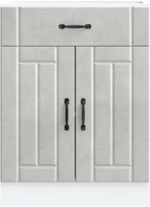 vidaXL Szafka kuchenna dolna „Lucca" Betonowa szarość Drewno klejone 4