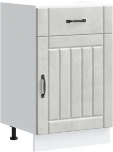 vidaXL Szafka kuchenna dolna „Lucca" Betonowa szarość Drewno klejone 2