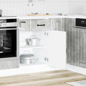 vidaXL Szafka kuchenna dolna „Lucca" Betonowa szarość Drewno klejone 3