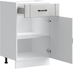 vidaXL Szafka kuchenna dolna „Lucca" Betonowa szarość Drewno klejone 5