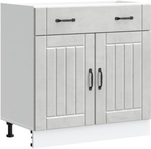 vidaXL Szafka kuchenna dolna „Lucca" Betonowa szarość Drewno klejone 2