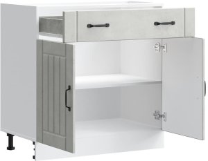 vidaXL Szafka kuchenna dolna „Lucca" Betonowa szarość Drewno klejone 4