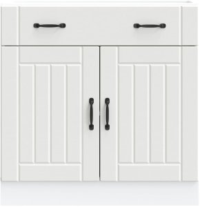vidaXL Szafka kuchenna dolna „Lucca" z białego drewna klejonego 3