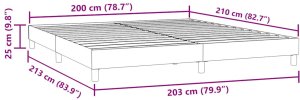 vidaXL Łóżko Box Spring bez materaca Czarne 200x210 cm Aksamit 10