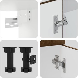 vidaXL Zestaw szafek kuchennych, Kalmar, 4-częściowy, dąb brązowy 6