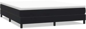 vidaXL Łóżko Box Spring bez materaca Czarne 180x220 cm Aksamit 2