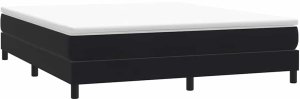 vidaXL Łóżko Box Spring bez materaca Czarne 180x220 cm Aksamit 3