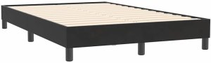 vidaXL Łóżko Box Spring bez materaca Czarne 120x210 cm Aksamit 3
