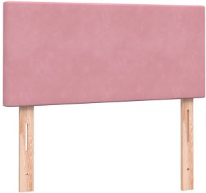 vidaXL Łóżko kontynentalne z materacem, różowe, 80x220 cm 6