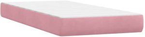 vidaXL Łóżko kontynentalne z materacem, różowe, 80x220 cm 7