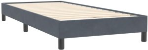 vidaXL Łóżko kontynentalne z materacem, ciemnoszary aksamit, 80x220 cm 4