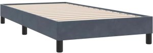 vidaXL Łóżko kontynentalne z materacem, ciemnoszary aksamit, 80x210 cm 5
