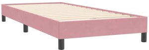 vidaXL Łóżko kontynentalne z materacem, różowe, 80x220 cm 4