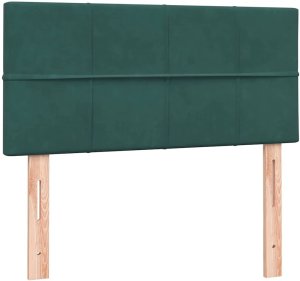 vidaXL Łóżko kontynentalne z materacem ciemnozielony aksamit 80x220 cm 6