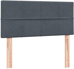 vidaXL Łóżko kontynentalne z materacem, ciemnoszary aksamit, 80x220 cm 6