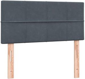 vidaXL Łóżko kontynentalne z materacem, ciemnoszary aksamit, 80x210 cm 6