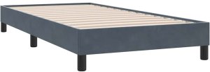 vidaXL Łóżko kontynentalne z materacem, ciemnoszary aksamit, 80x210 cm 5