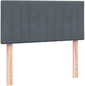 vidaXL Łóżko kontynentalne z materacem, ciemnoszary aksamit, 80x210 cm 7