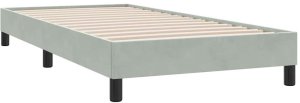 vidaXL Łóżko kontynentalne z materacem, jasnoszare, aksamit, 80x210 cm 5