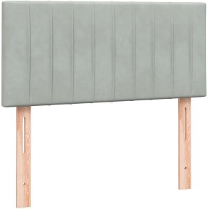 vidaXL Łóżko kontynentalne z materacem, jasnoszare, aksamit, 80x220 cm 7