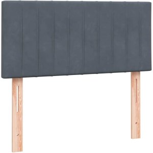 vidaXL Łóżko kontynentalne z materacem, ciemnoszary aksamit, 80x220 cm 7