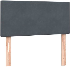 vidaXL Łóżko kontynentalne z materacem, ciemnoszary aksamit, 80x210 cm 7