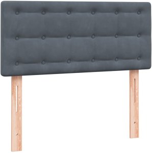 vidaXL Łóżko kontynentalne z materacem, ciemnoszary aksamit, 80x210 cm 7