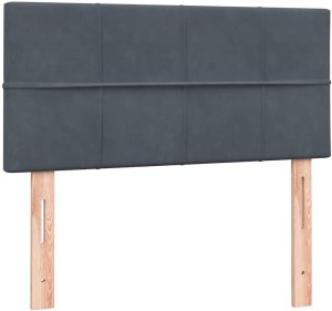 vidaXL Łóżko kontynentalne z materacem, ciemnoszary aksamit, 80x220 cm 7