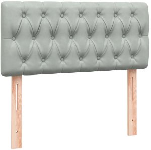 vidaXL Łóżko kontynentalne z materacem, jasnoszare, aksamit, 80x220 cm 7