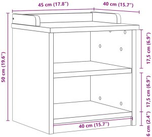 vidaXL Ławka do przedpokoju "SANDNES" 45x40x50 cm Drewno lite sosnowe 10