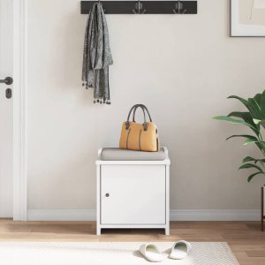 vidaXL Ławka do przedpokoju "SANDNES" 45x40x50 cm Drewno lite sosnowe 4