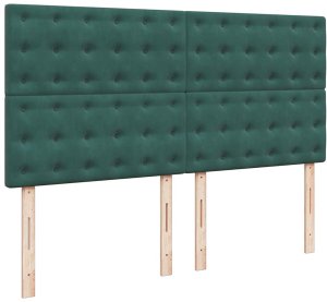 vidaXL Rama łóżka otomana z materacami, zielona, 200x200 cm, aksamit 10