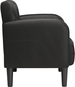 vidaXL Sofa Fotel z Podłokietnikami Czarny 54 cm Skóra ekologiczna 4