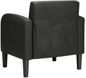vidaXL Sofa Fotel z Podłokietnikami Czarny 54 cm Skóra ekologiczna 5