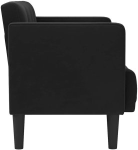 vidaXL Sofa dwuosobowa Czarna 111 cm Aksamit 4