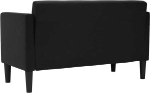 vidaXL Sofa dwuosobowa Czarna 111 cm Aksamit 5