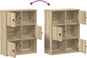 vidaXL Regał, dąb sonoma, 60x24x76,5 cm, materiał drewnopochodny 7