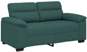 vidaXL Sofa 2-osobowa Ciemnozielona 120 cm Tkanina 2