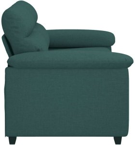 vidaXL Sofa 2-osobowa Ciemnozielona 120 cm Tkanina 5