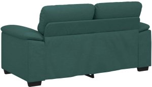 vidaXL Sofa 2-osobowa Ciemnozielona 120 cm Tkanina 6
